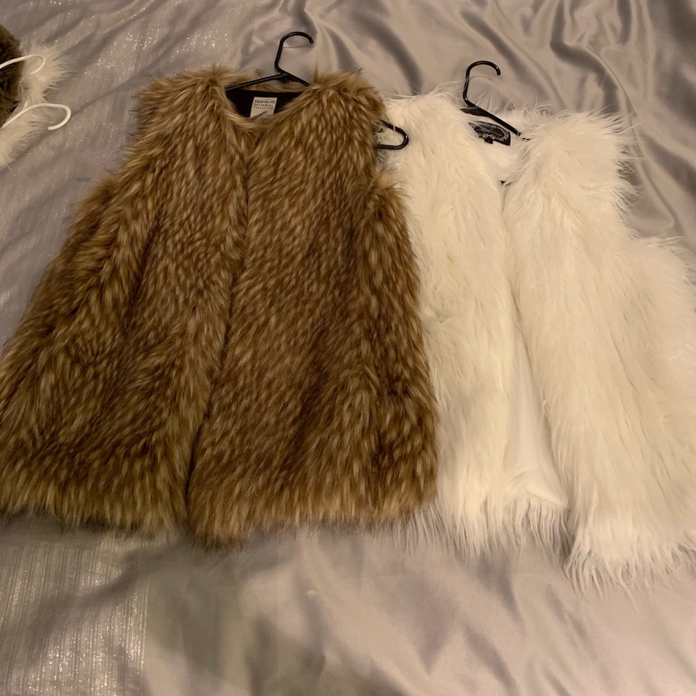 Faux fur vest women